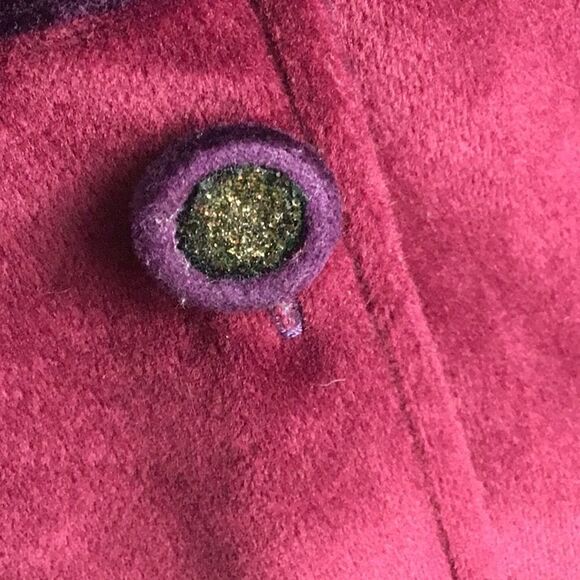 Y2K vintage velvet shacket lined sparkle buttons & pockets❤️ - Picture 5 of 9